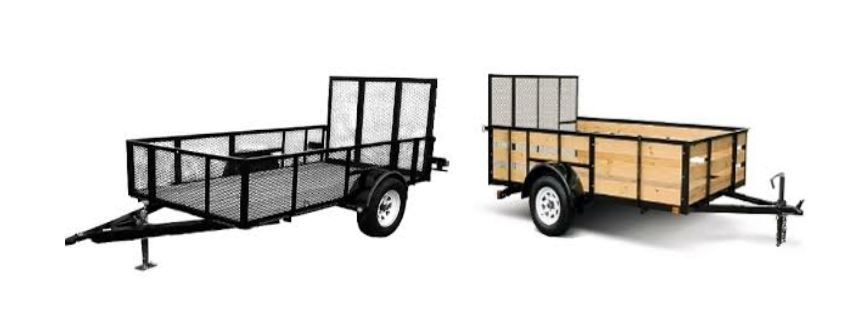 5' wide and 6' wide single axle trailer